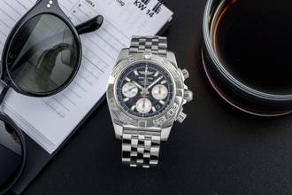 Thumbnail von Breitling Chronomat 41 B01 41 Chronograph Stahl Automatik Ref. AB0140 B&P 2012