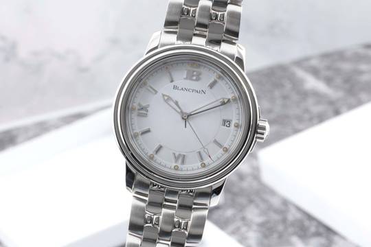  Blancpain Léman Ultra Slim Automatik Edelstahl Herrenuhr Ref. 2100-1127-11 Box 
