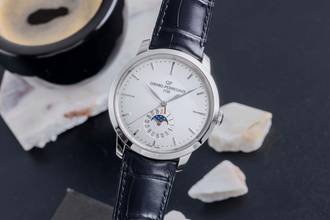 Thumbnail von Girard Perregaux 1966 Stahl Moonphase Automatik Herrenuhr Ref. 49545 B&P 2023