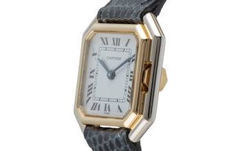 Thumbnail von Cartier Ceinture Stahl / Gold Handaufzug Damenuhr Ref. 7821