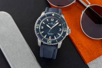 Thumbnail von Blancpain Fifty Fathoms 45 Automatik Titan Ref. 5015-12B40-O52A Box NP. 18200