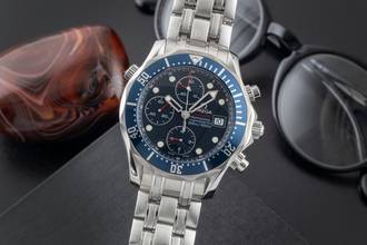 Thumbnail von Omega Seamaster Diver 300 M Chronograph Stahl Automatik Ref. 2225.80.00 Papers