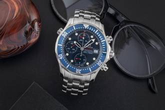 Thumbnail von Omega Seamaster Diver 300 M Chronograph Stahl Automatik Ref. 2225.80.00 Papers