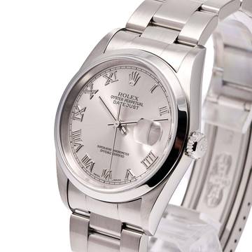Rolex Datejust 36 Silver Roman Dial – 16200 – like NEW – 12/2003 Full Set Lc100