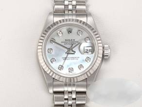 Thumbnail von Rolex Lady-Datejust Edelstahl Weissgold 750 2002 Perlmutt Diamanten Automatik