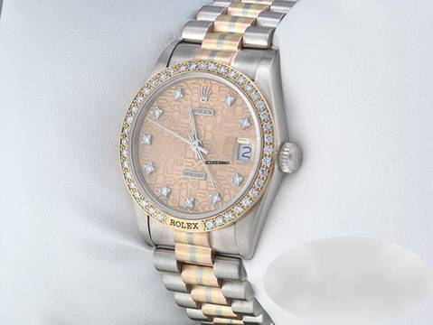 Rolex Datejust 31 Tridor 750 Gelbgold Weissgold Rosegold Diamanten Gold