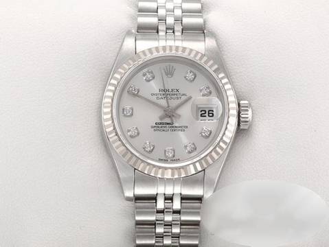 Rolex Lady-Datejust Stahl Weissgold 750 Diamanten 2000 Automatik Stainless Steel 18kt White Gold Damen Jubilé-band Chronometer Oyster
