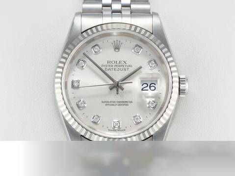 Rolex Datejust 36 36mm 16234 2001 Stahl Weissgold 750 Diamanten Automatik Stainless Steel 18kt White Gold Jubilé-band Chronometer Oyster