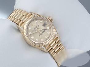 Thumbnail von Rolex Lady-Datejust Gelbgold 750 69238 1996 Diamanten Brillanten Automatik Gold