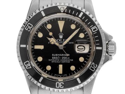 Rolex Submariner Date Matte Dial Ref.1680 1975 Box&Beschreibung sehr gut Vintage Submariner Date Matte Dial open 6/9