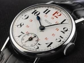 Thumbnail von Rolex Trench Watch WW1 Red 12 Bj.1915 original Box Original Vintage Unpoliert Trench Watch WW1 Red 12