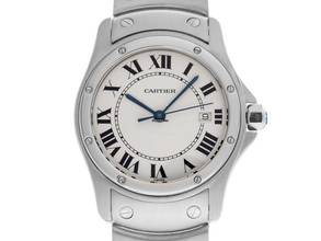 Thumbnail von Cartier Santos Ronde MM Ref.15611 2000 Box&Beschreibung sehr gut Vintage Santos Ronde MM Medium Modell