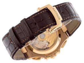 Thumbnail von Patek Philippe Nautilus Ref.5980R-001 2019 Full Set Original unpoliert Nautilus 18kt Roségold 174g Krokoleder Faltschließe