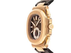 Thumbnail von Patek Philippe Nautilus Ref.5980R-001 2019 Full Set Original unpoliert Nautilus 18kt Roségold 174g Krokoleder Faltschließe