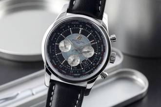 Thumbnail von Breitling Transocean Chronograph Unitime Otomatik Çelik Ref. AB0510U4/BB62 B&P