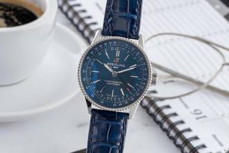 Thumbnail von Breitling Navitimer 35 Edelstahl Automatik Medium Ref A17395161C1P2 Papiere 2024