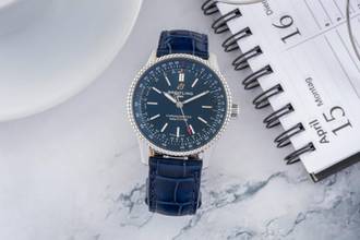 Thumbnail von Breitling Navitimer 35 Edelstahl Automatik Medium Ref A17395161C1P2 Papiere 2024