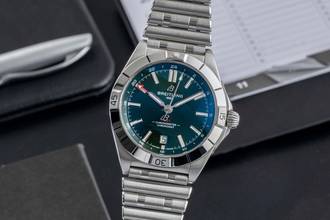 Thumbnail von Breitling Chronomat GMT 40 Stahl Automatik Ref. A32398101B1A1 Box & Papiere
