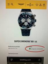 Thumbnail von Breitling Chronomat Super Chronomat B01 44 Blue Line / Box+Papiere/03-2026
