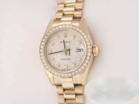Rolex Lady-Datejust 179138 2005 Gelbgold 750 Diamanten Automatik Gold