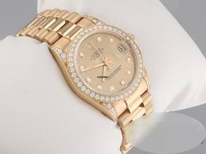 Thumbnail von Rolex Datejust 31 31mm 68158 2001 Gelbgold 750 Diamanten Automatik Gold