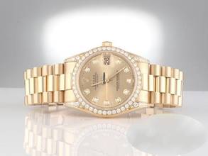 Thumbnail von Rolex Datejust 31 31mm 68158 2001 Gelbgold 750 Diamanten Automatik Gold