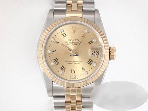 Rolex Datejust 31 Medium Stahl Gelbgold 750 Diamanten Automatik Gold Stahl Stainless Steel 18kt Yellow Gold Jubilé-band Chronometer Oyster
