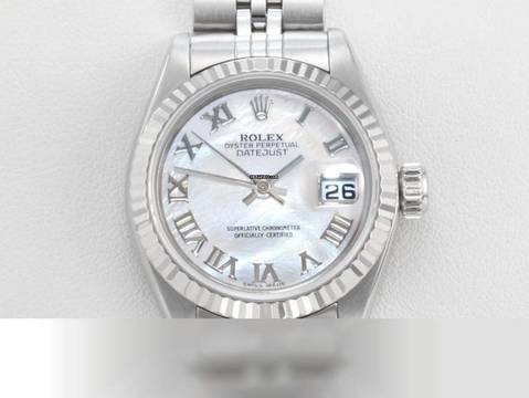 Rolex Lady-Datejust Edelstahl Weissgold 750 2005 Perlmutt Automatik Stahl Stainless Steel 18kt White Gold Jubilé-band Chronometer Oyster Mop