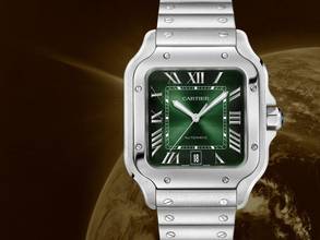 Thumbnail von Cartier Santos Large Green Dial Wssa0062 New 2026