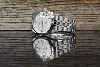 Thumbnail von Tudor Prince Date 76214 MINT Silver Linen Dial Automatic Full Set 2018
