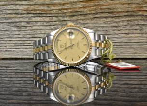 Thumbnail von Tudor Prince Date Day 76213 NOS VINTAGE Gold Linen Dial - Full Set 2003