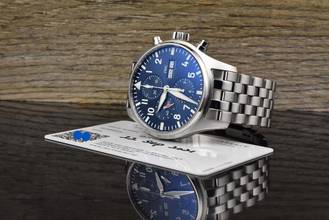 Thumbnail von IWC Fliegeruhr Chronograph Pilot Chronograph Le Petit Prince Blue Dial Automatic Full Set 2021