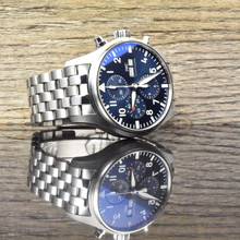 Thumbnail von IWC Fliegeruhr Chronograph Pilot Chronograph Le Petit Prince Blue Dial Automatic Full Set 2021