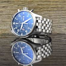 Thumbnail von IWC Fliegeruhr Chronograph Pilot Chronograph Le Petit Prince Blue Dial Automatic Full Set 2021