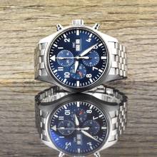 Thumbnail von IWC Fliegeruhr Chronograph Pilot Chronograph Le Petit Prince Blue Dial Automatic Full Set 2021