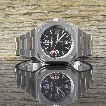 Bell & Ross BR 05 GMT Black Dial unpoliert BR05G-BL-ST/SST Full Set