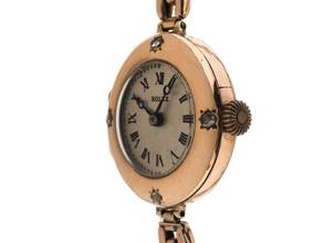 Thumbnail von Rolex Art Deco 1920 original Box Original Vintage Unpoliert Art Deco Cocktail Watch 9kt Roségold Diamanten Klappdeckel