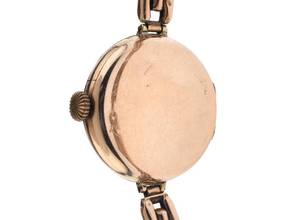 Thumbnail von Rolex Art Deco 1920 original Box Original Vintage Unpoliert Art Deco Cocktail Watch 9kt Roségold Diamanten Klappdeckel