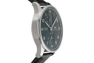 Thumbnail von IWC Portugieser Chronograph Green Dial Stahl Automatik Herrenuhr Ref. IW371615