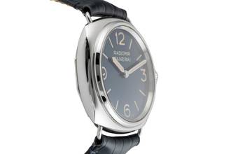 Thumbnail von Panerai Radiomir Officine 45 Blue Dial Stahl Handaufzug Herren PAM01383 B&P 2024