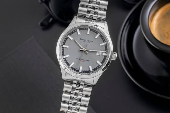 Bruno Söhnle Glashütte Turin Stahl Automatik Herrenuhr Ref 17-12230-840 B&P New