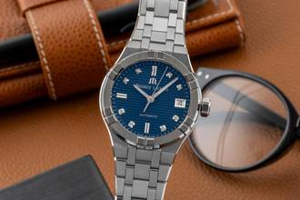  Maurice Lacroix AIKON Stahl Automatik Damenuhr Ref. AI6006-SS002-450-1 B&P 2023 