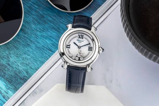 Chopard Happy Diamonds Stahl Quarz Diamonds Damenuhr Ref. 8236 Klassiker 