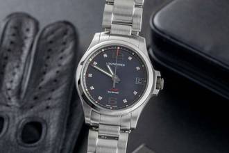 Thumbnail von Longines Conquest Stahl Quarz Damenuhr MOP Dial Diamonds Ref. L3.316.4.88.6 Box