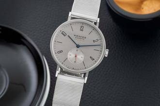 Thumbnail von NOMOS Tangente Neomatik 39 Silvercut Stahl Automatik Ref. 141 Box