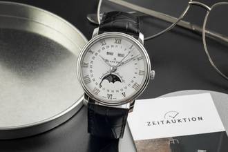 Thumbnail von Blancpain Villeret Quantième Complet Mondphase Herrenuhr Ref 6654-1127-55B Papiere 2014