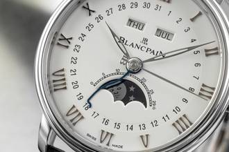 Thumbnail von Blancpain Villeret Quantième Complet Mondphase Herrenuhr Ref 6654-1127-55B Papiere 2014