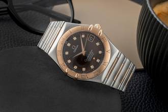 Thumbnail von Omega Constellation Stahl / Gold Brown Diamond Dial Automatik Ref. 1301.60.00