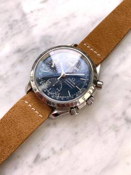 Omega Speedmaster Date Automatic Automatik Blue Dial 3750044 Triple Date 1750044