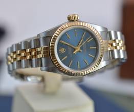Thumbnail von Rolex Oyster Perpetual 26 67193 26MM soleil blue dial
